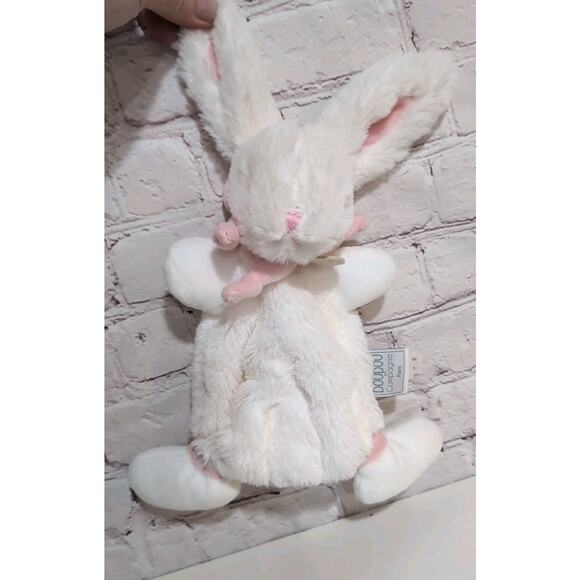 DouDou et Compagnie Paris Pink Bunny Plush Lovey 8" NWT - Picture 1 of 14